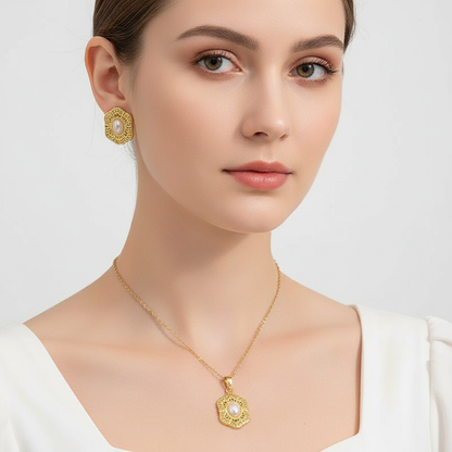 Regal Pearl Medallion Set