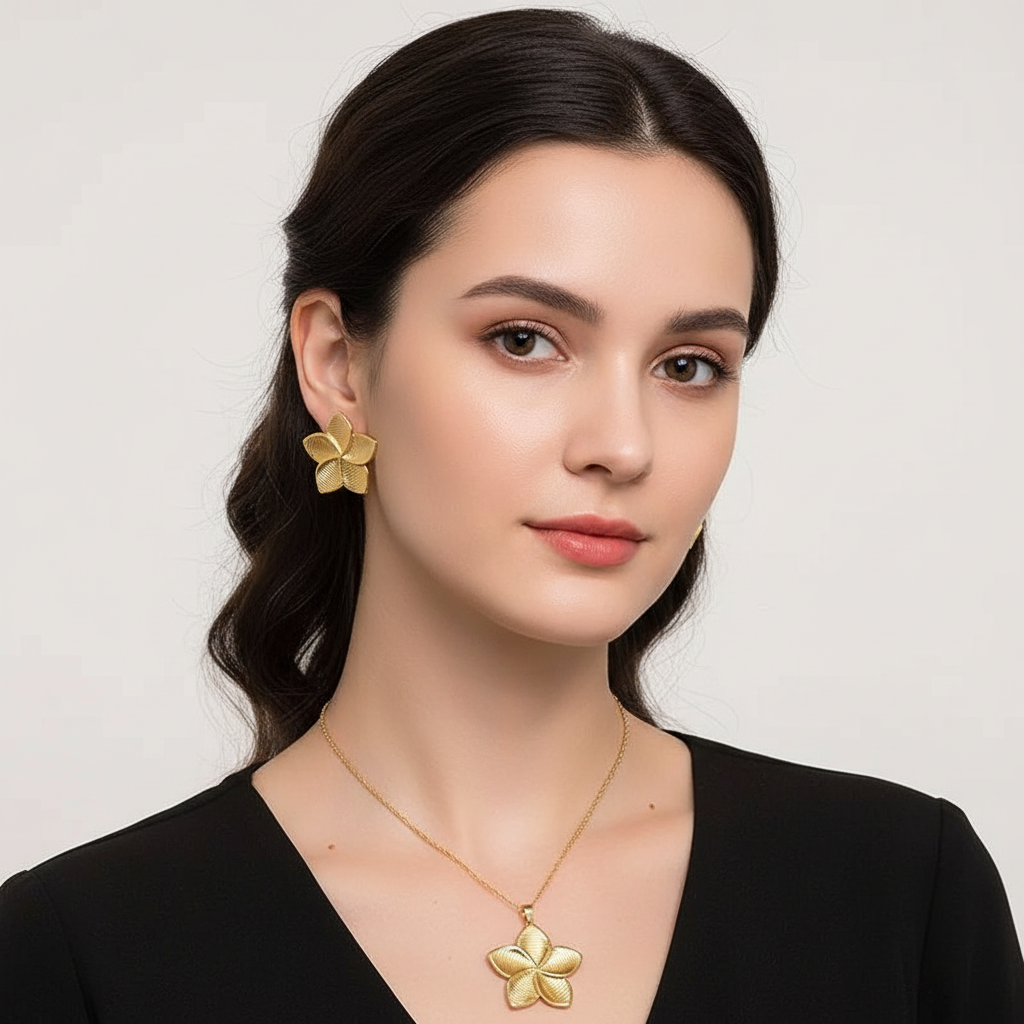 Golden Plumeria Bloom Set